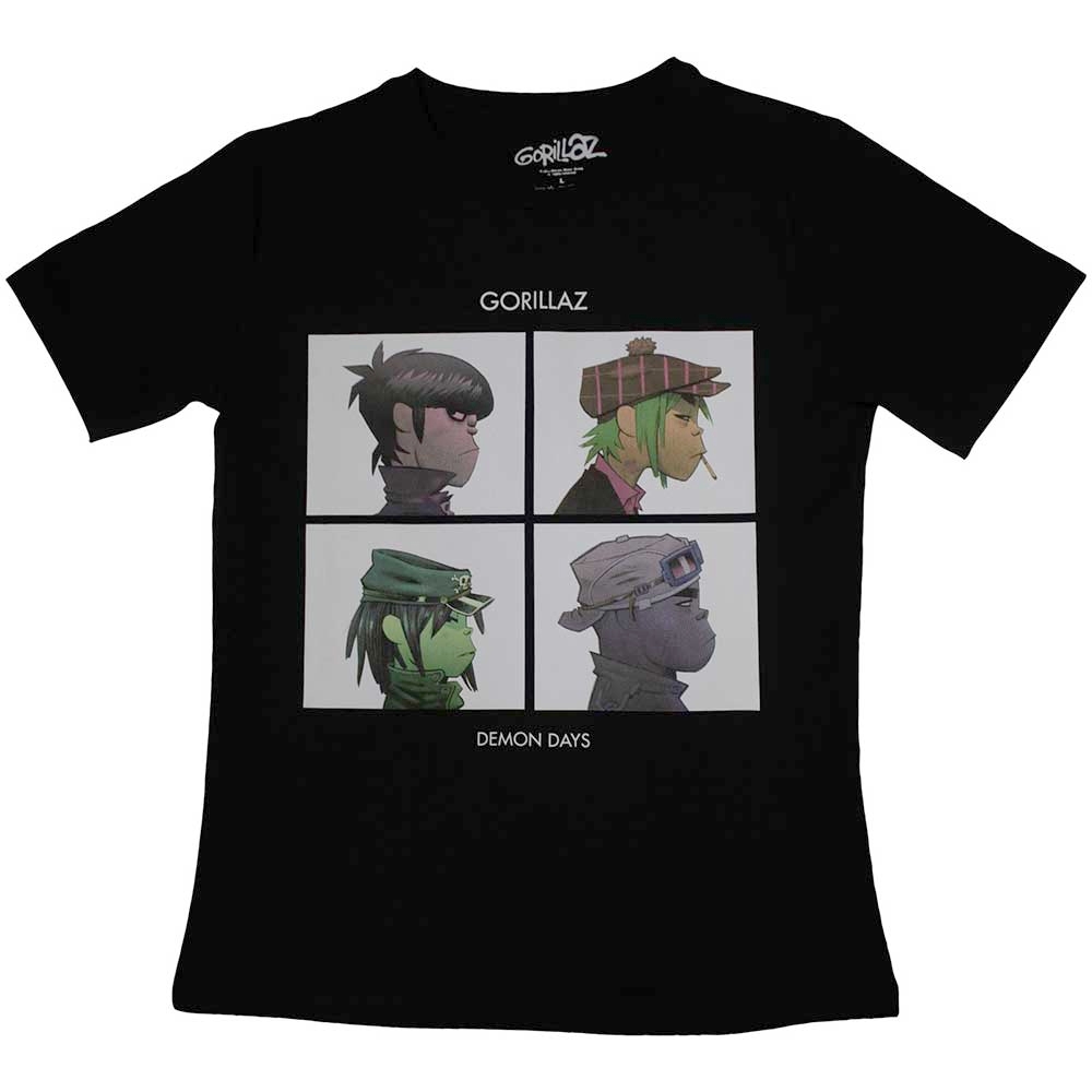 Gorillaz - Demon Days Dames Tshirt - Zwart
